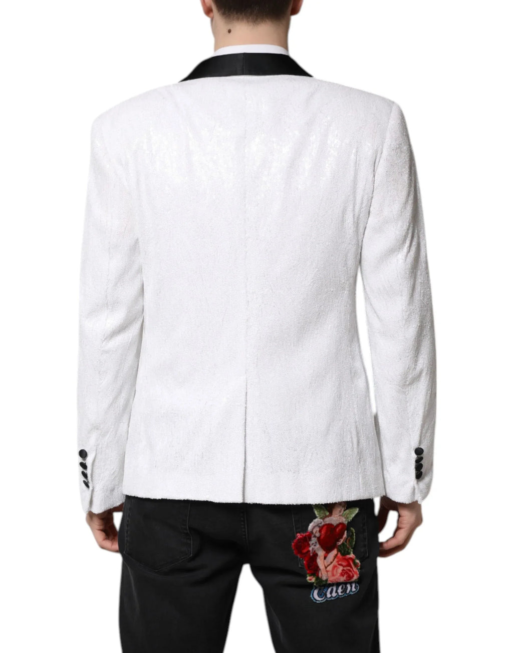 Dolce & Gabbana White Nylon Single Breasted Coat Blazer - Zeiniez