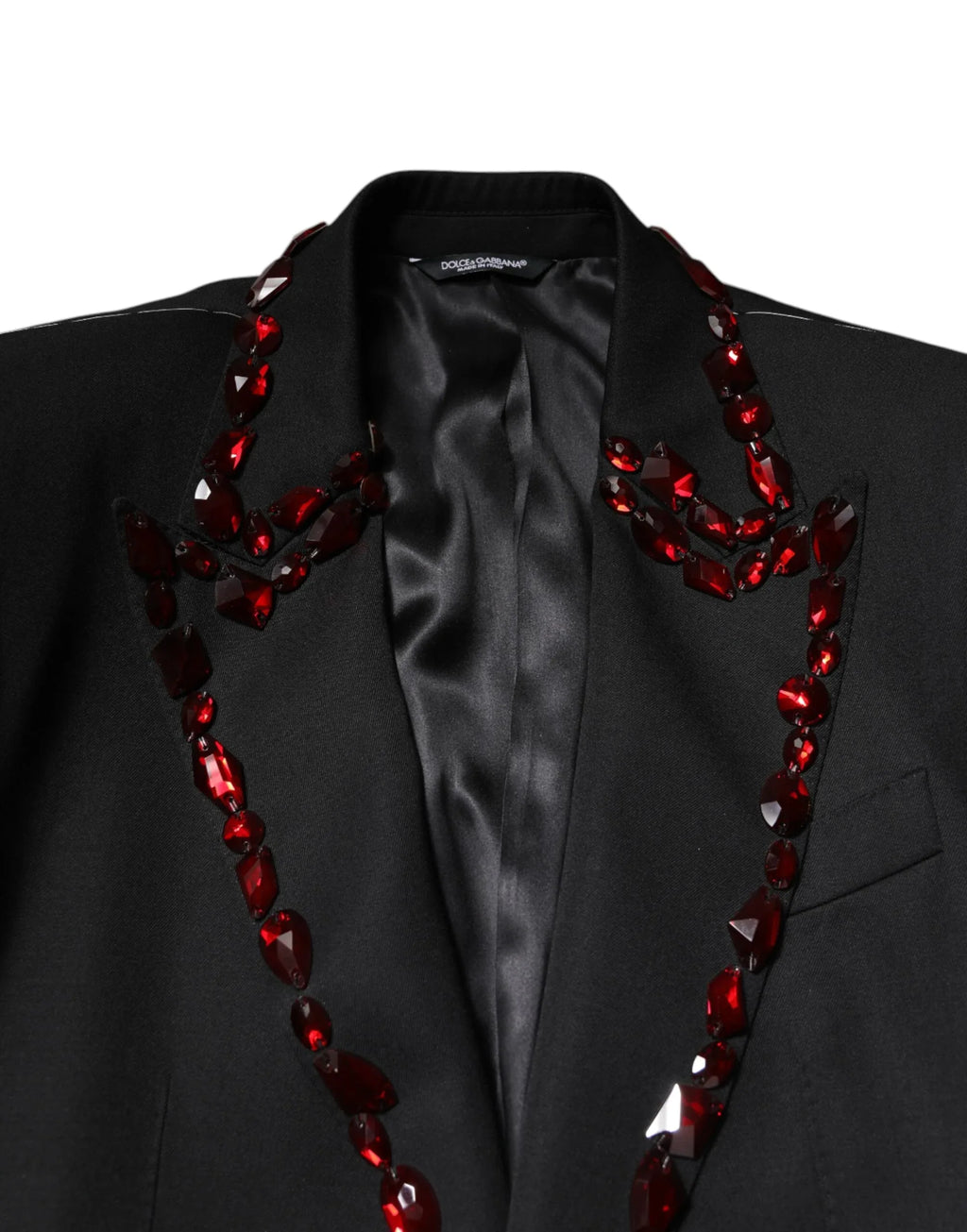 Dolce & Gabbana Black SICILIA CrystalEmbellished Coat Blazer - Zeiniez