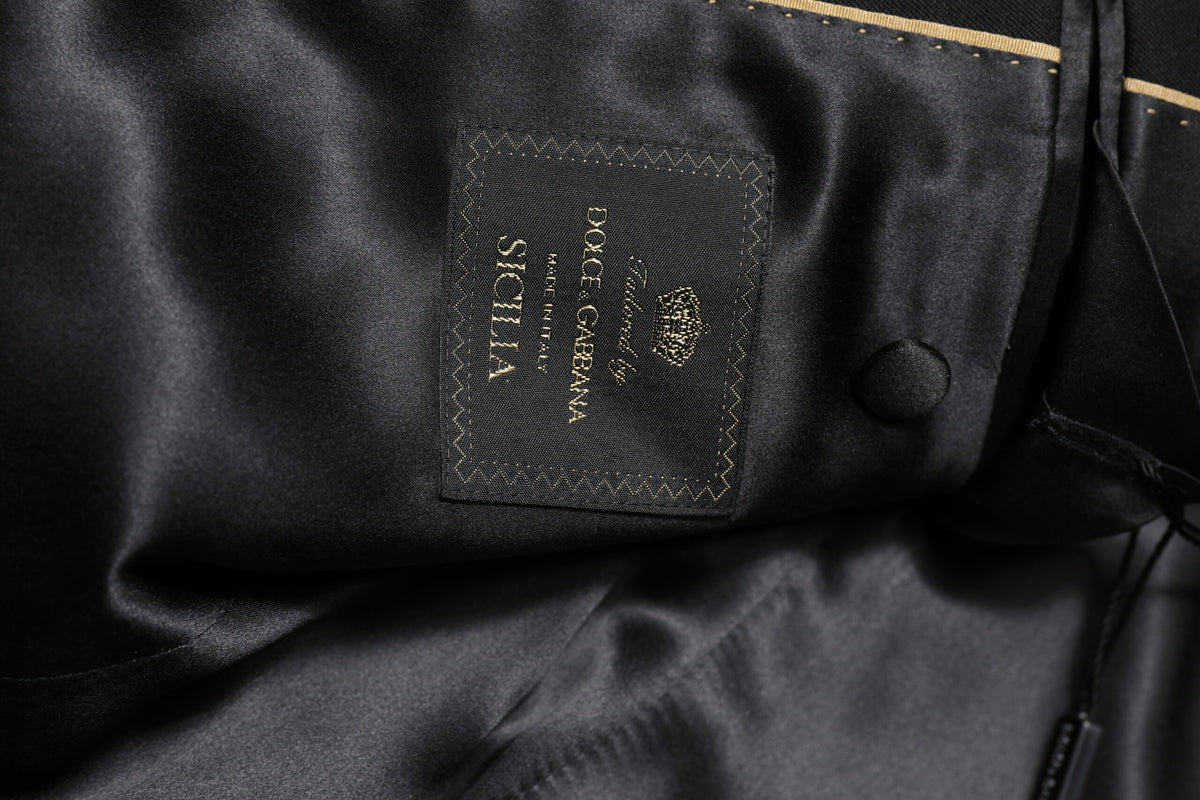 Dolce & Gabbana Black SICILIA CrystalEmbellished Coat Blazer
