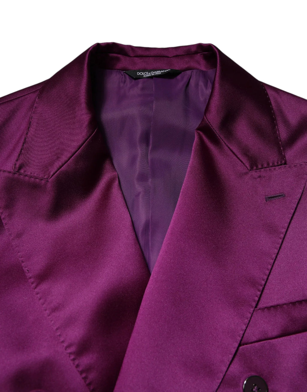 Dolce & Gabbana Purple Double Breasted Men Suit Coat Blazer - Zeiniez