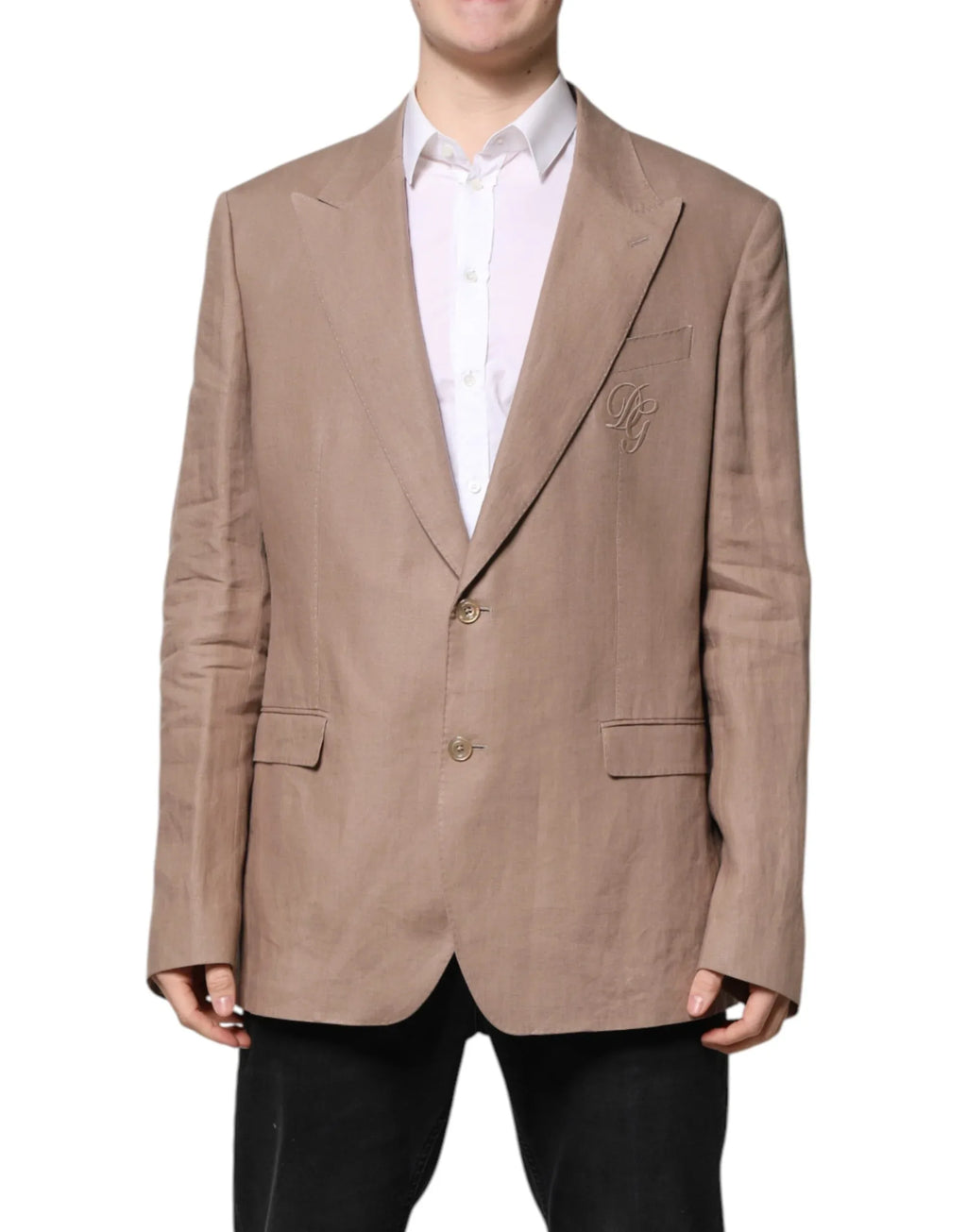 Dolce & Gabbana Beige TAORMINA Single Breasted Coat Blazer - Zeiniez
