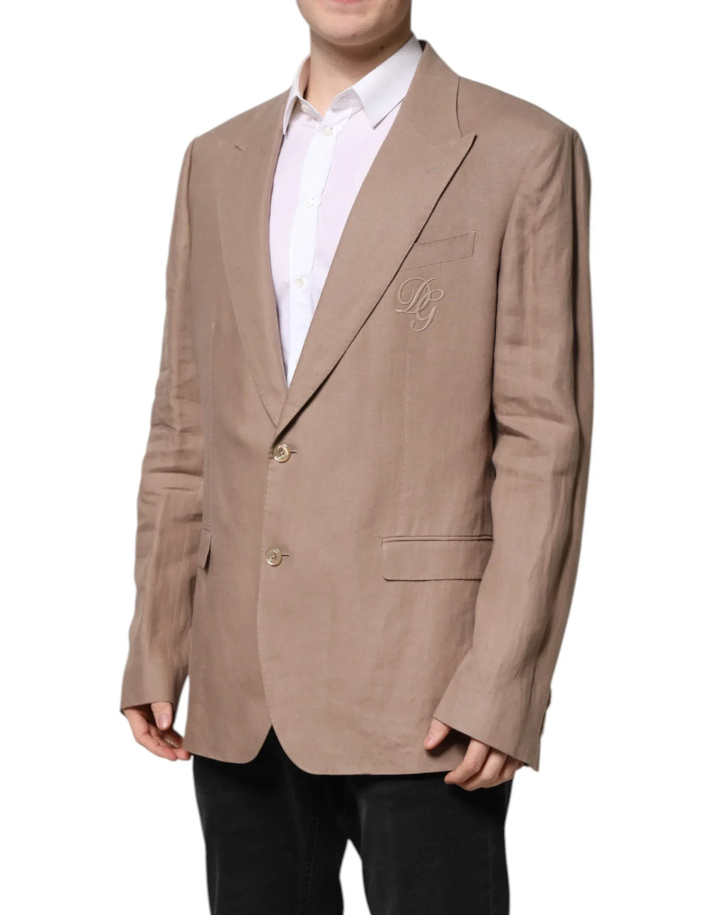 Dolce & Gabbana Beige TAORMINA Single Breasted Coat Blazer - Zeiniez