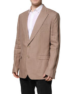 Dolce & Gabbana Beige TAORMINA Single Breasted Coat Blazer - Zeiniez