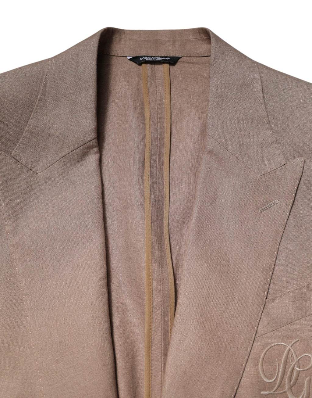 Dolce & Gabbana Beige TAORMINA Single Breasted Coat Blazer - Zeiniez