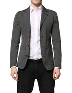 Dolce & Gabbana Black White Patterned Men Suit Coat Blazer - Zeiniez