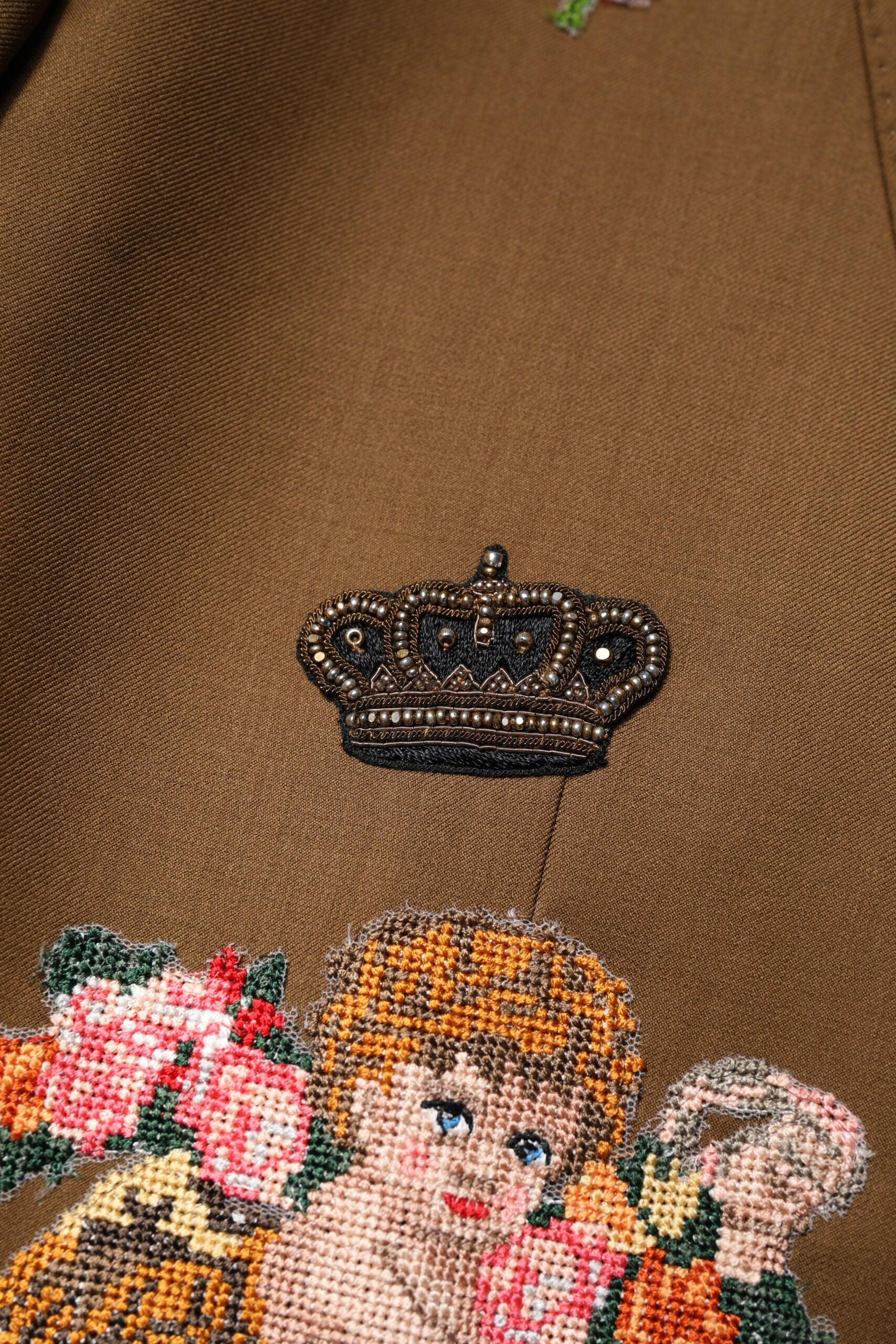 Dolce & Gabbana Brown MARTINI Single Breasted Coat Blazer - Zeiniez