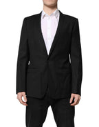 Dolce & Gabbana Black GOLD Single Breasted Suit Coat Blazer - Zeiniez