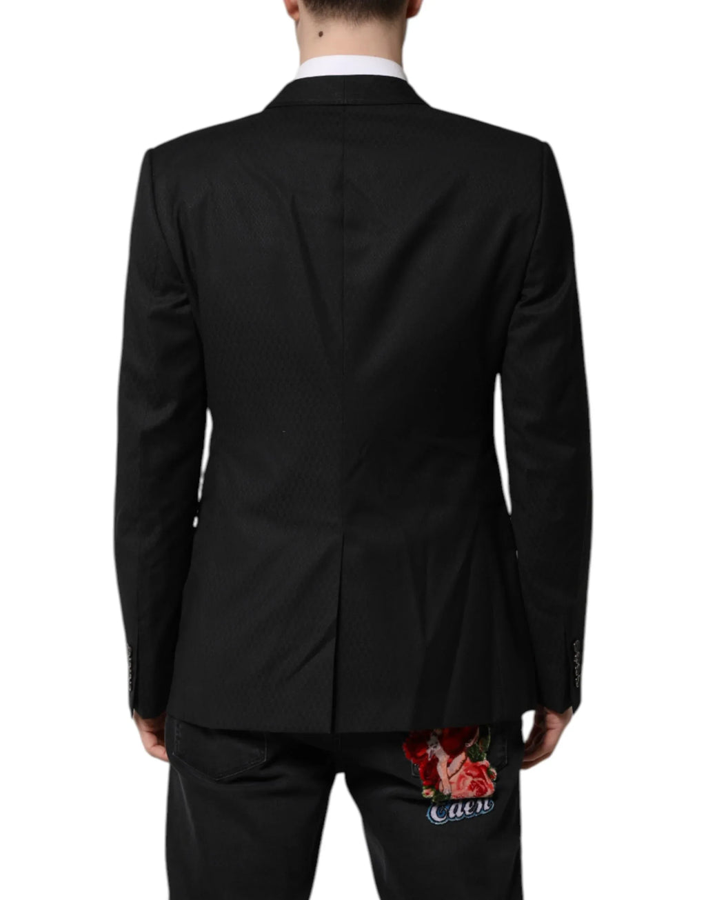 Dolce & Gabbana Black GOLD Single Breasted Suit Coat Blazer - Zeiniez