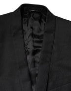 Dolce & Gabbana Black GOLD Single Breasted Suit Coat Blazer - Zeiniez