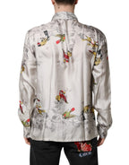 Dolce & Gabbana Multicolor Silk Printed Button Down Shirt - Zeiniez