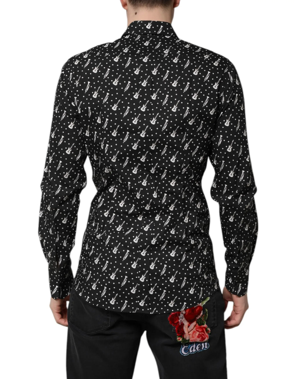 Dolce & Gabbana Black GOLD Instrument Embellished Shirt - Zeiniez