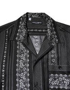 Dolce & Gabbana Black Silk Floral Print Short Sleeves Shirt - Zeiniez