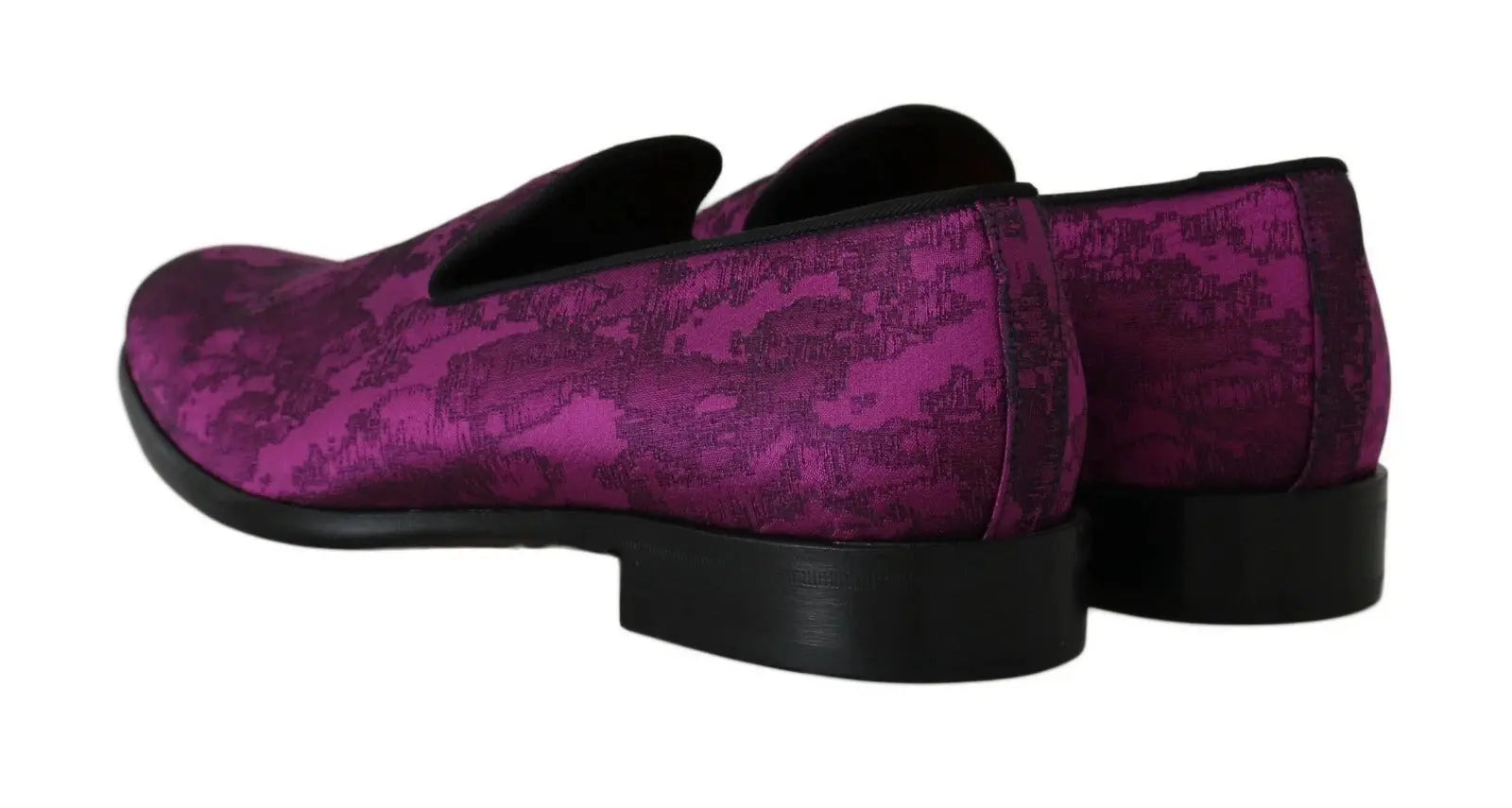 Dolce & Gabbana Purple Jacquard Loafers Dress Formal Shoes - Zeiniez