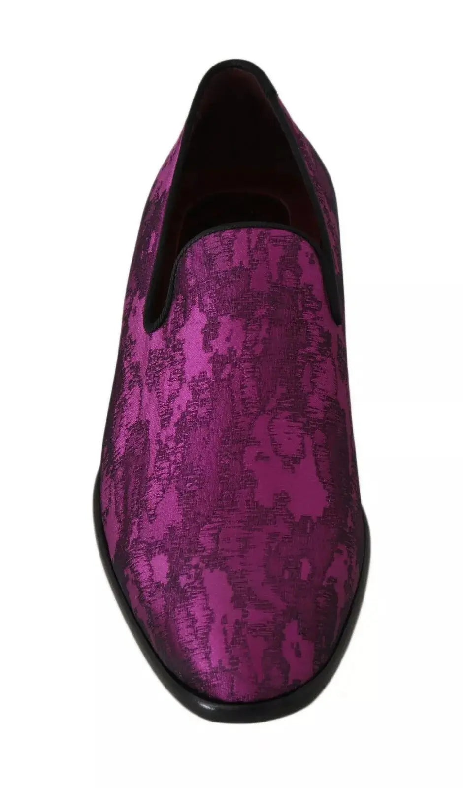 Dolce & Gabbana Purple Jacquard Loafers Dress Formal Shoes - Zeiniez