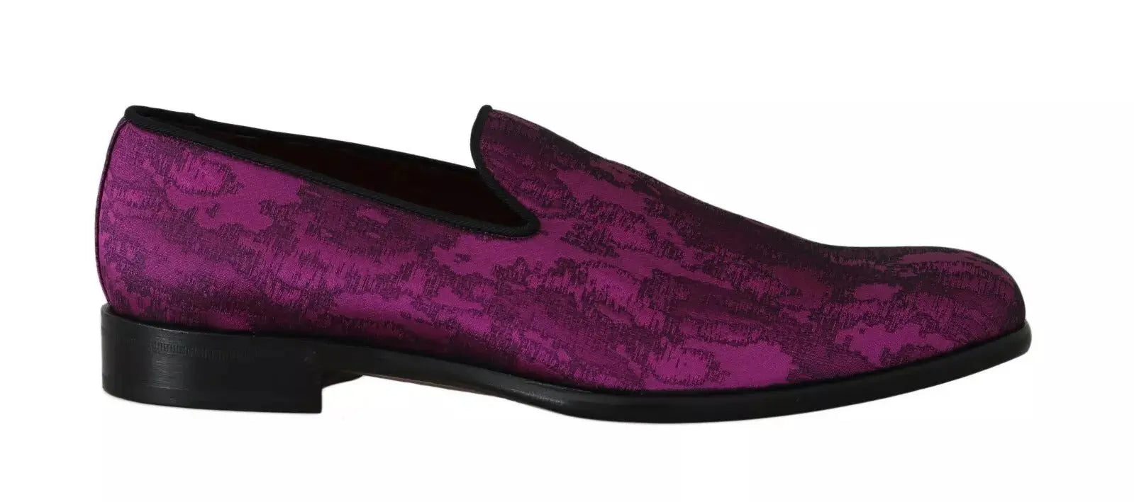 Dolce & Gabbana Purple Jacquard Loafers Dress Formal Shoes - Zeiniez