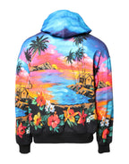 Dolce & Gabbana Multicolor Print Hooded Sweatshirt Sweater - Zeiniez