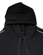 Dolce & Gabbana Black Cotton Logo Hooded Sweatshirt Sweater - Zeiniez