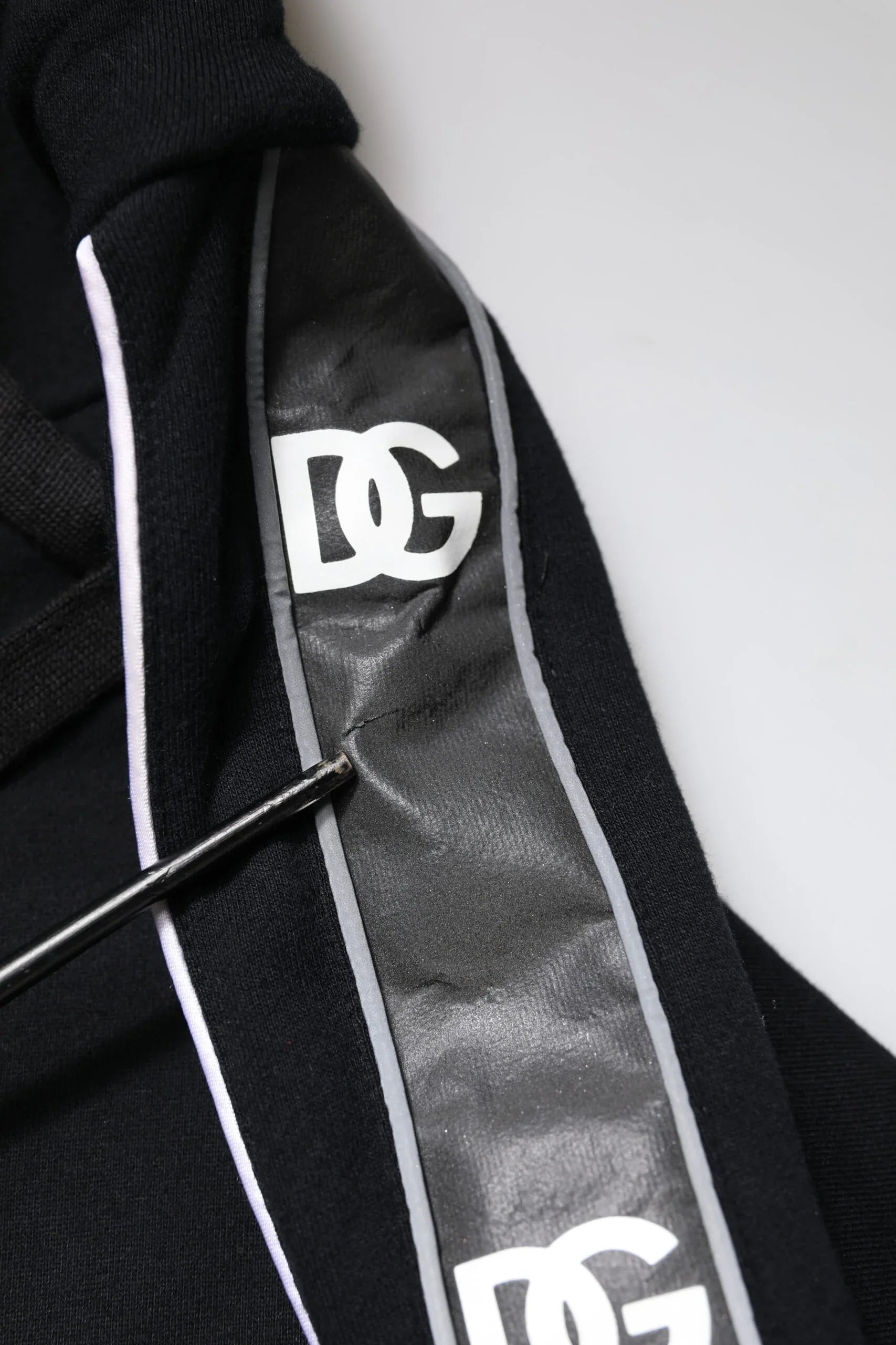 Dolce & Gabbana Black Cotton Logo Hooded Sweatshirt Sweater - Zeiniez