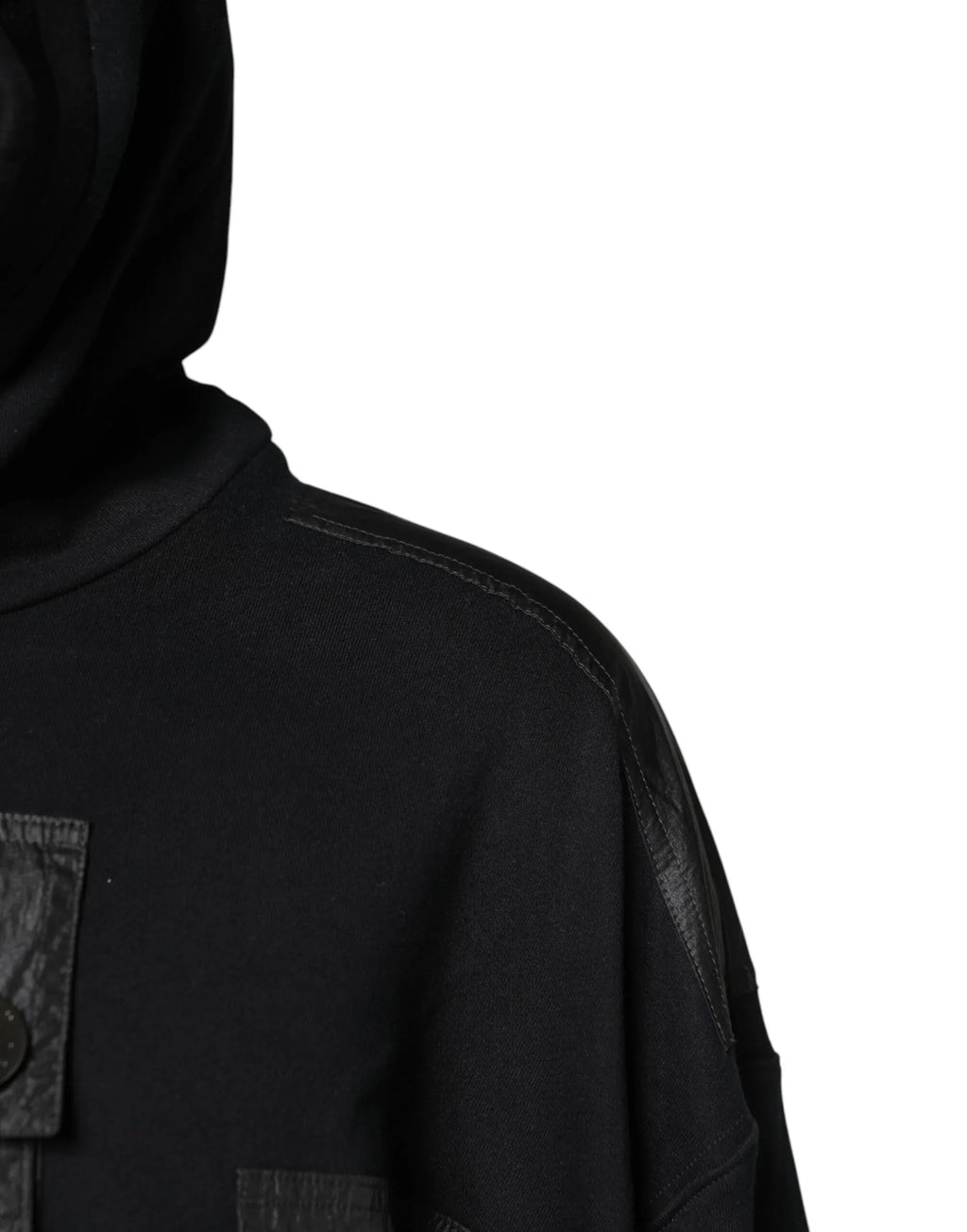 Dolce & Gabbana Black Cotton Hooded Sweatshirt Sweater - Zeiniez