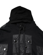 Dolce & Gabbana Black Cotton Hooded Sweatshirt Sweater - Zeiniez