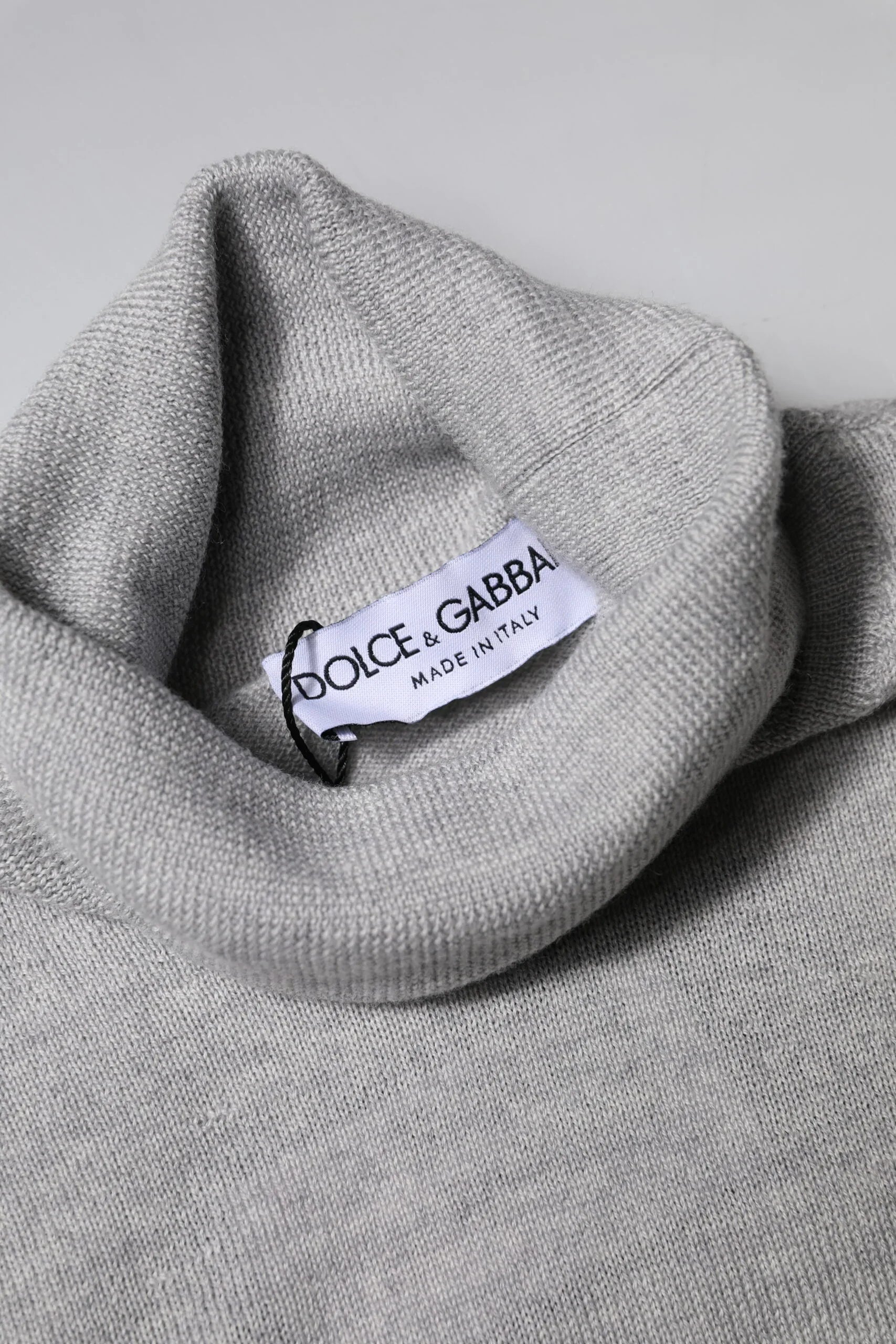 Dolce & Gabbana Gray Wool Knitted Men Pullover Sweater - Zeiniez