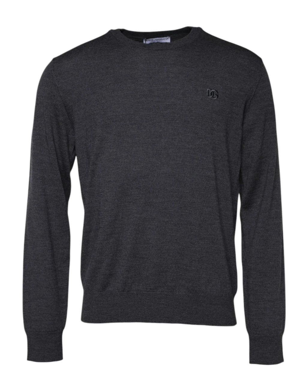Dolce & Gabbana Gray Wool Logo Knitted Men Pullover Sweater - Zeiniez