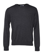 Dolce & Gabbana Gray Wool Logo Knitted Men Pullover Sweater - Zeiniez