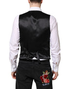 Dolce & Gabbana Black Wool Waistcoat Dress Formal Vest - Zeiniez