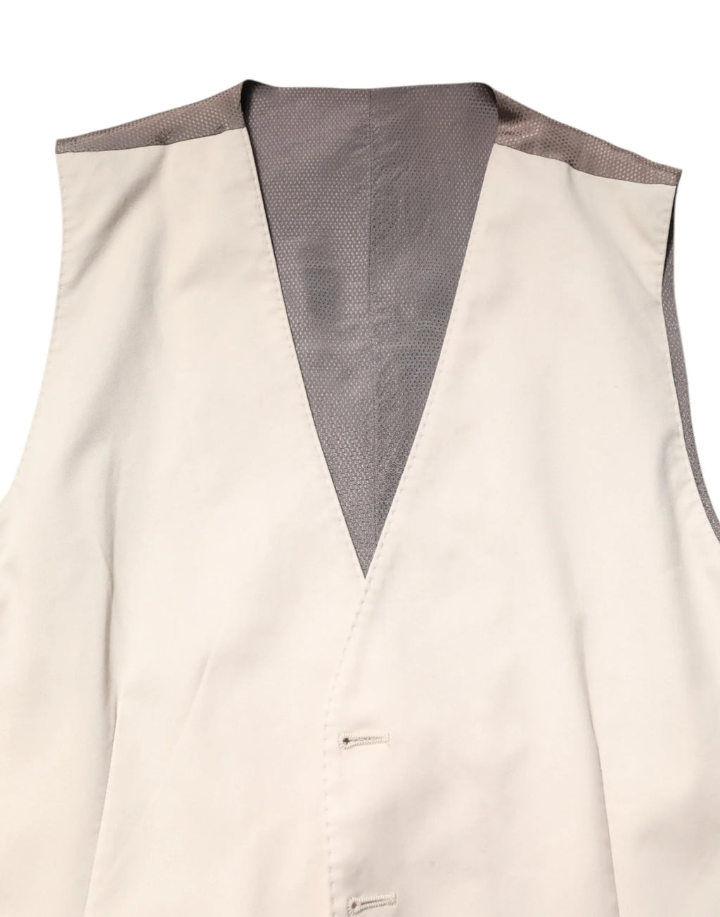 Dolce & Gabbana Beige Gray Dress Men Formal Waistcoat Vest - Zeiniez