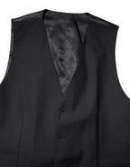 Dolce & Gabbana Black Wool Waistcoat Dress Formal Vest - Zeiniez
