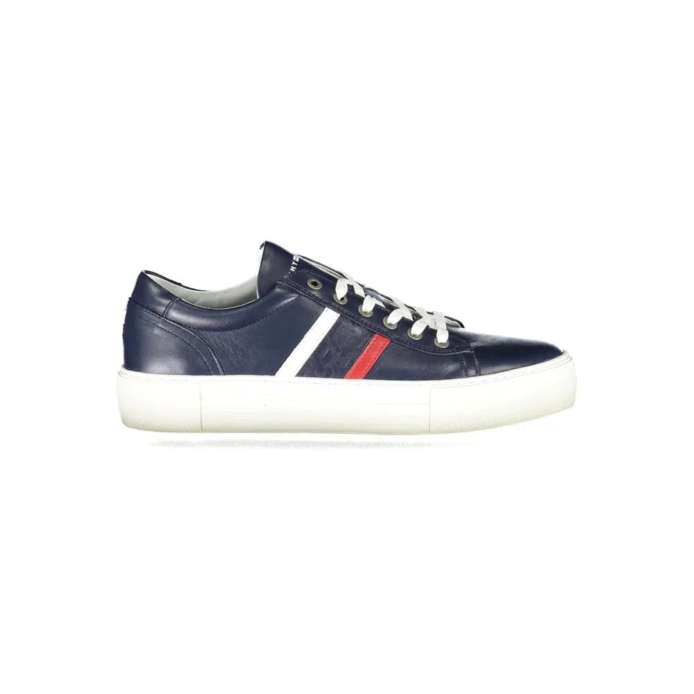 Tommy Hilfiger Blue Leather Men Sneaker - Zeiniez