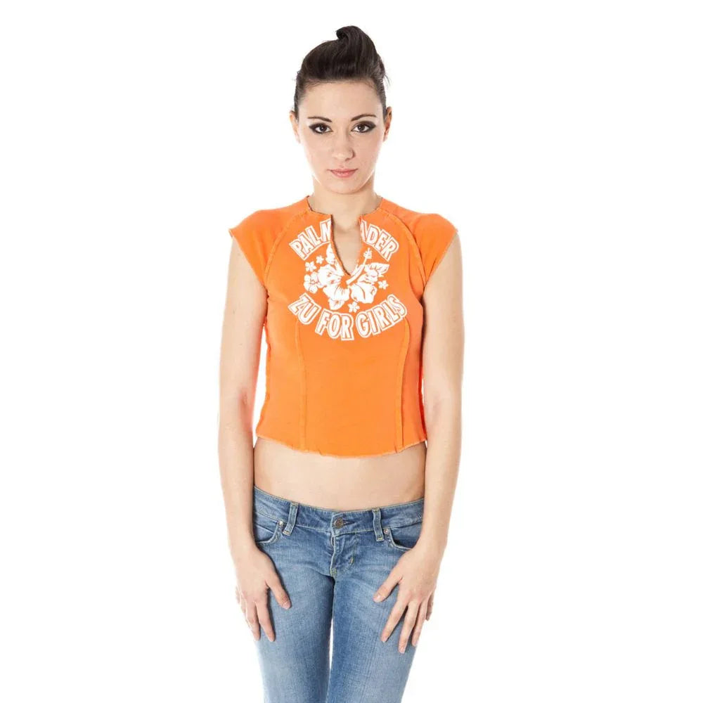 Zuelements Arancione Cotton Women T-Shirt - Zeiniez