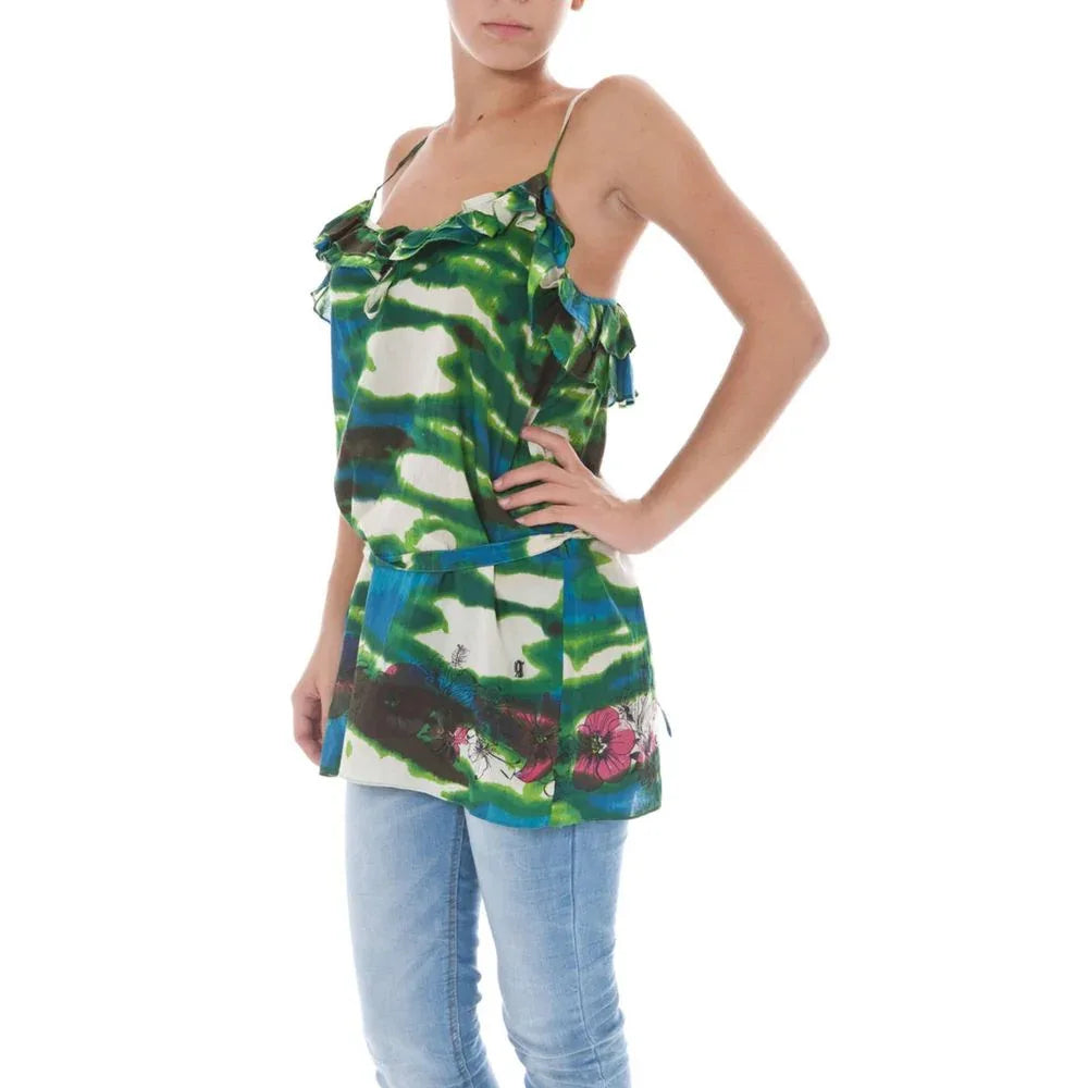 John Galliano Green Cotton Women Top - Zeiniez