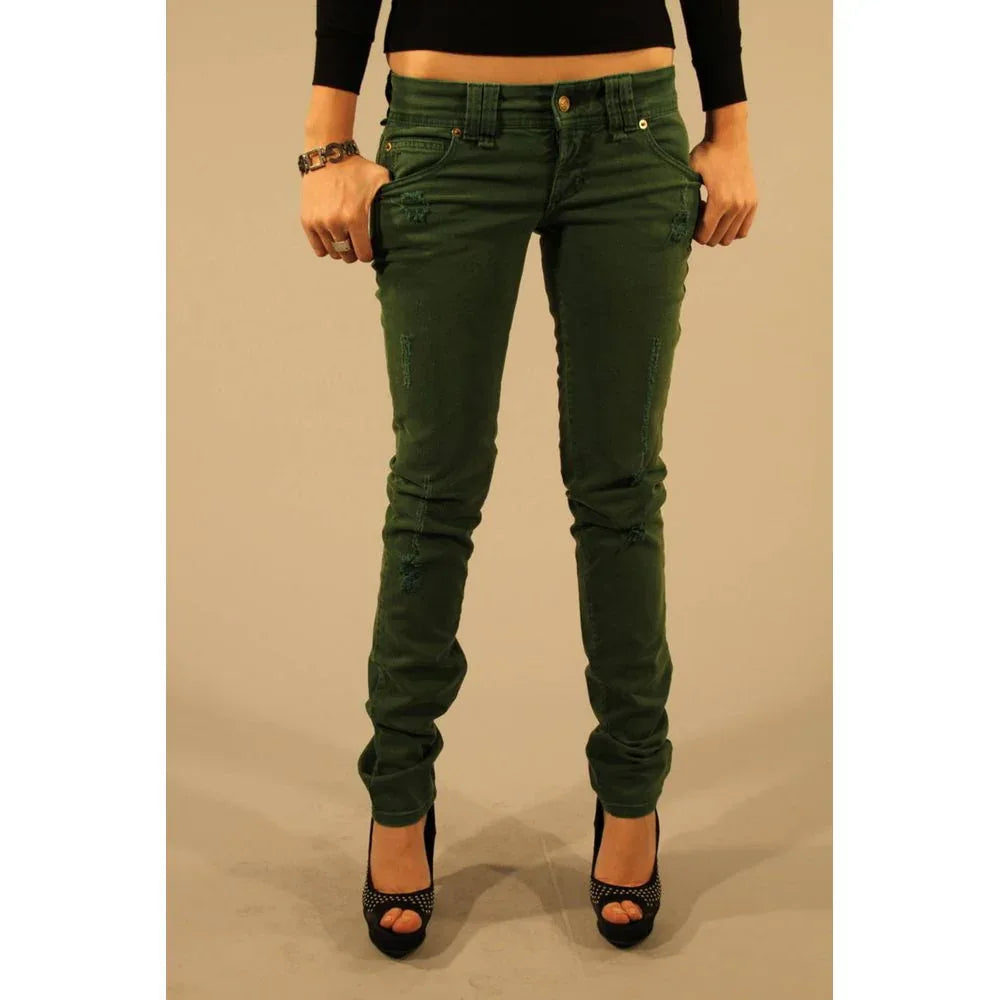John Galliano Verde Cotton Women Jeans - Zeiniez