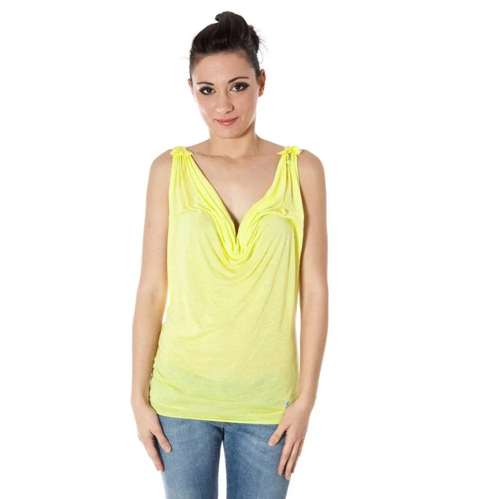 Zuelements Yellow Viscosa Women T-Shirt - Zeiniez
