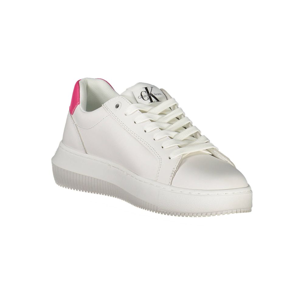 Calvin Klein White Leather Women Sneaker - Zeiniez