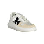 Calvin Klein Elegant White Lace-Up Sneakers with Contrast Detail - Zeiniez