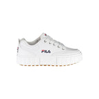 Fila Chic White Wedge Sneakers with Embroidered Detail - Zeiniez