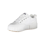 Fila Chic White Wedge Sneakers with Embroidered Detail - Zeiniez