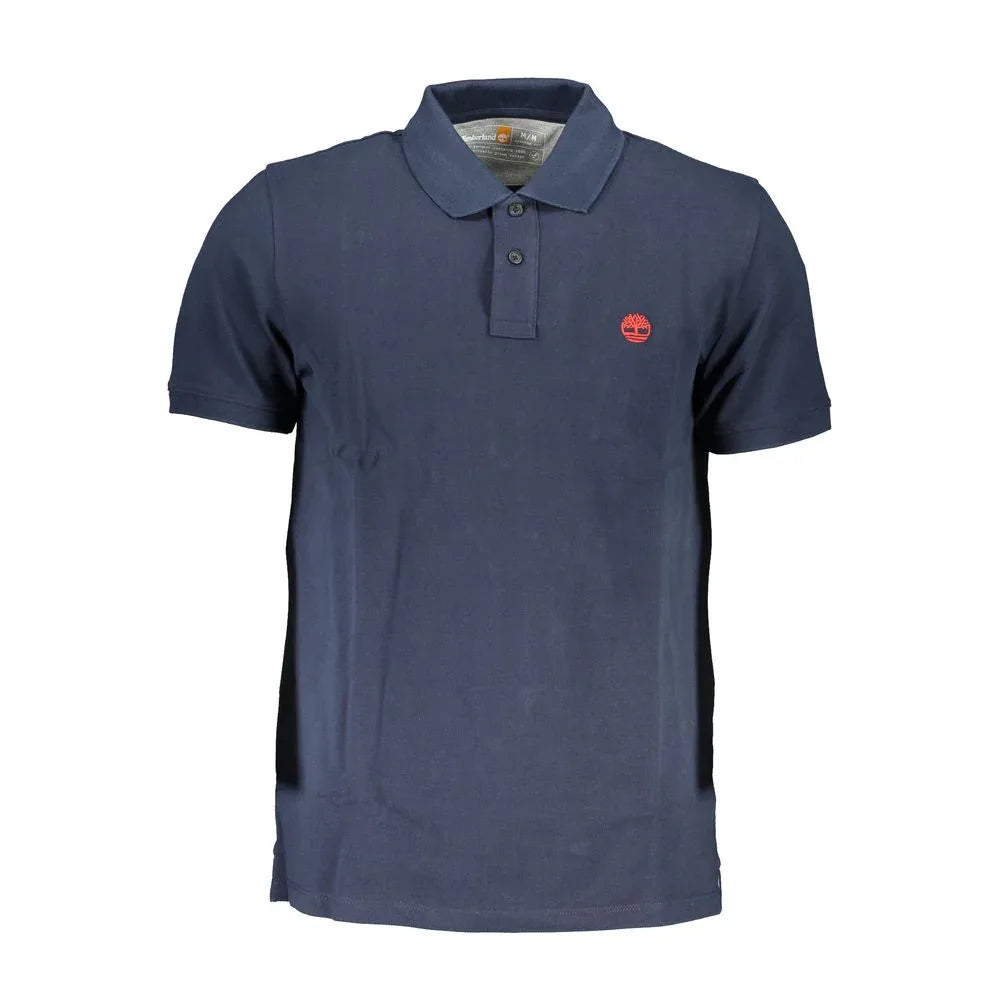 Timberland Blue Organic Cotton Men Polo Shirt - Zeiniez