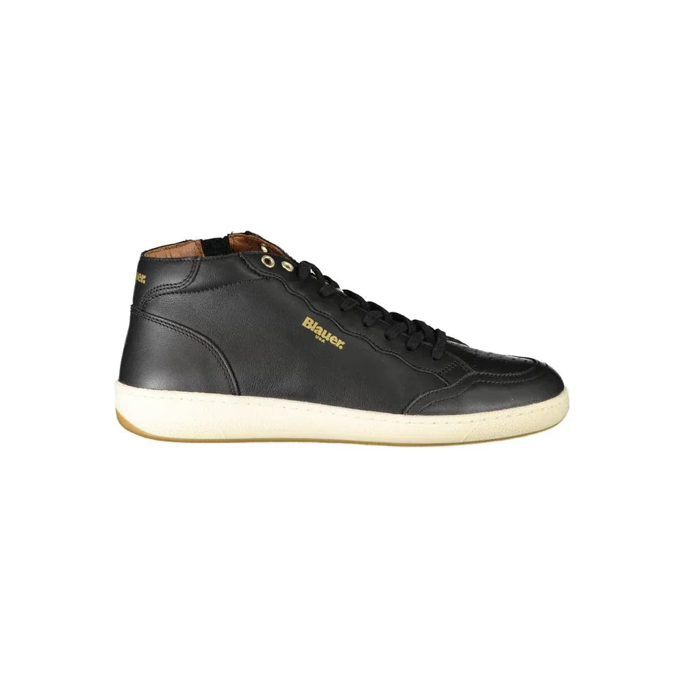 Blauer Black Leather Men Sneaker - Zeiniez