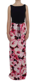 Dolce & Gabbana Pink Floral Print Long Maxi Sheath Dress - Zeiniez