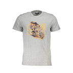 Cavalli Class Grigio Cotton Men T-Shirt - Zeiniez