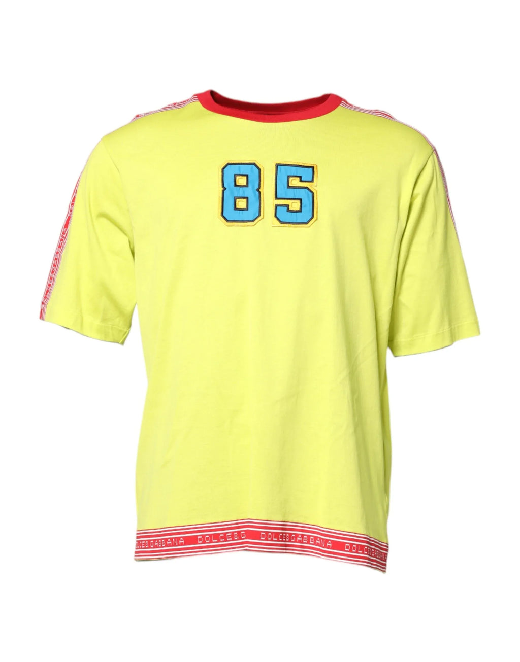 Dolce & Gabbana Green Cotton 85 Patch Crew Neck T-shirt - Zeiniez