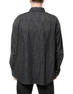 Dolce & Gabbana Gray Long Sleeves Button Down Denim Shirt - Zeiniez