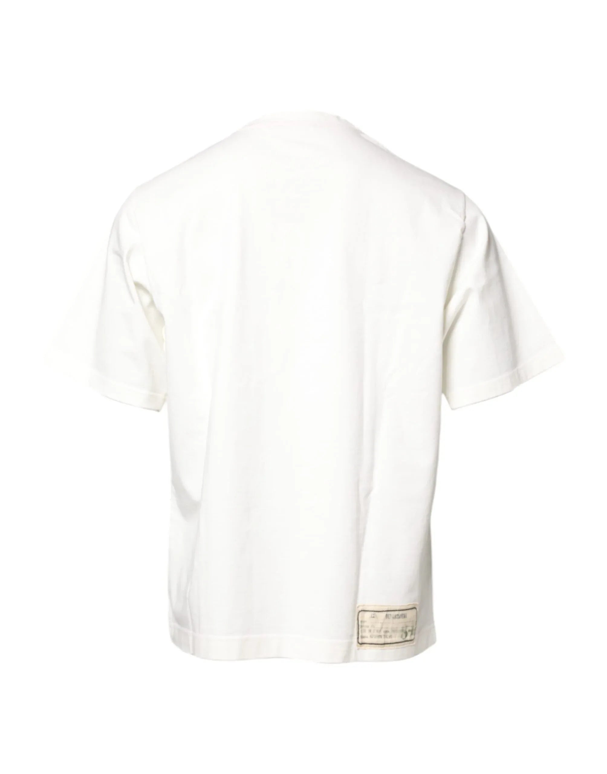 Dolce & Gabbana White LOVE & PEACE Print Crew Neck T-shirt - Zeiniez