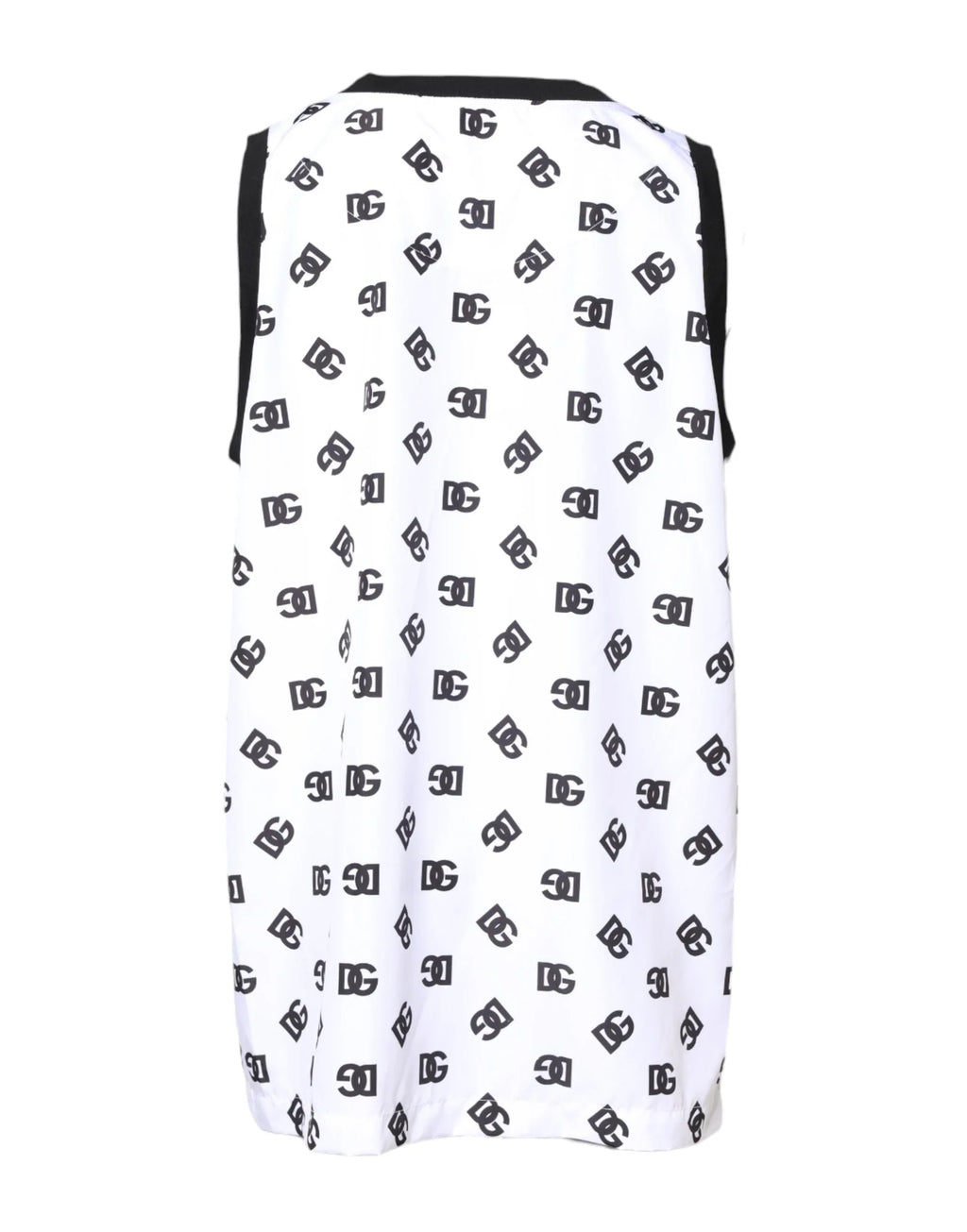 Dolce & Gabbana White Polyester Sleeveless DG Logo T-shirt - Zeiniez