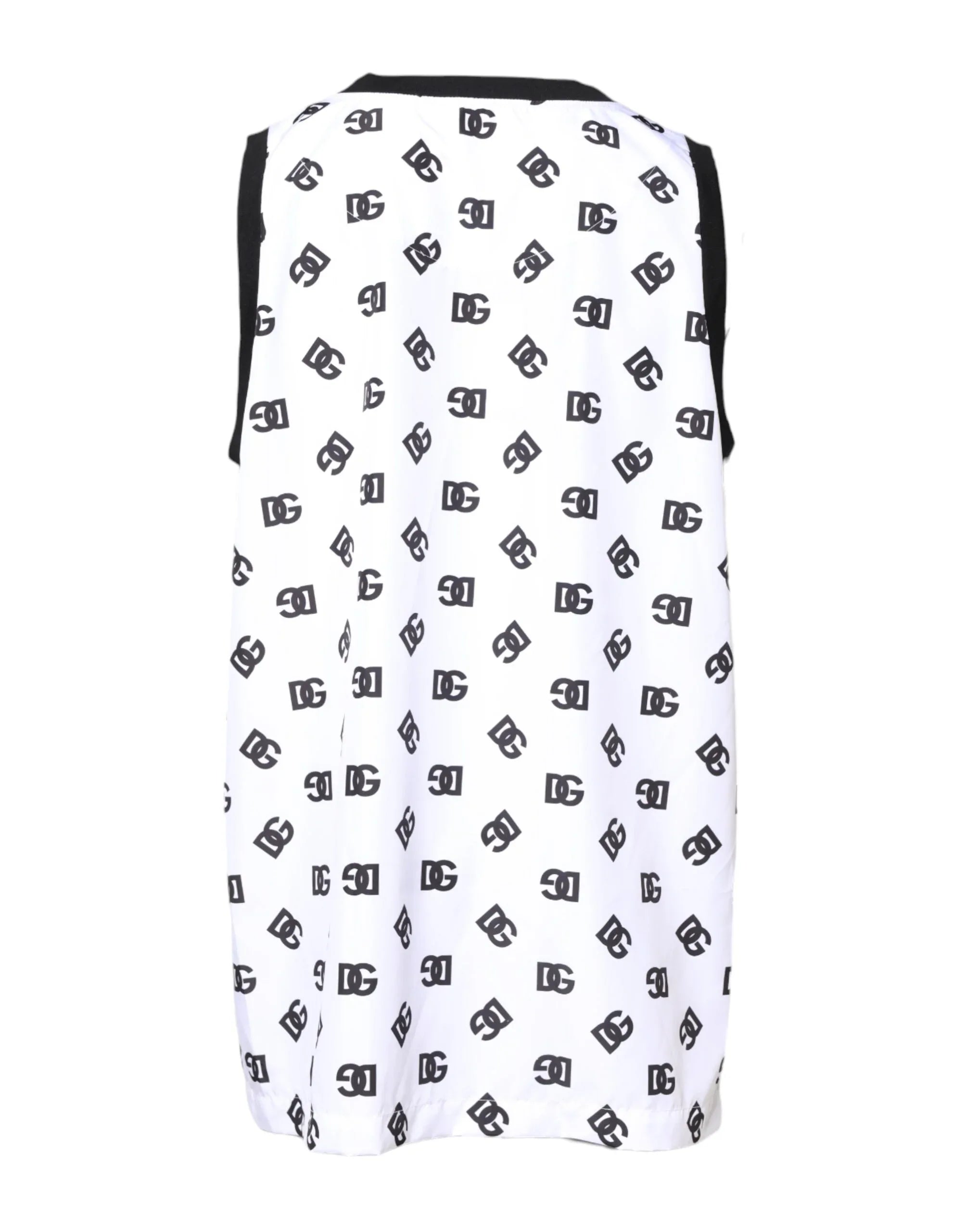 Dolce & Gabbana White Polyester Sleeveless DG Logo T-shirt - Zeiniez