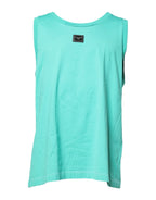 Dolce & Gabbana Green Sleeveless Logo Round Neck T-shirt - Zeiniez