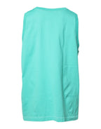 Dolce & Gabbana Green Sleeveless Logo Round Neck T-shirt - Zeiniez